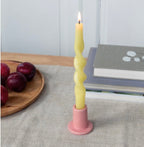 Ceramic tube candle holder - Pink