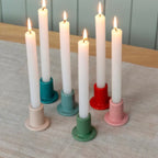 Ceramic tube candle holder - Pink