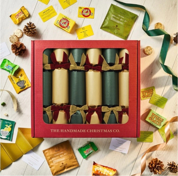 Luxury Christmas Crackers  Green And Gold