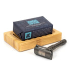 Activated charcoal and cracked black pepper solid shaving barbbl