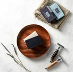 Activated charcoal and cracked black pepper solid shaving barbbl