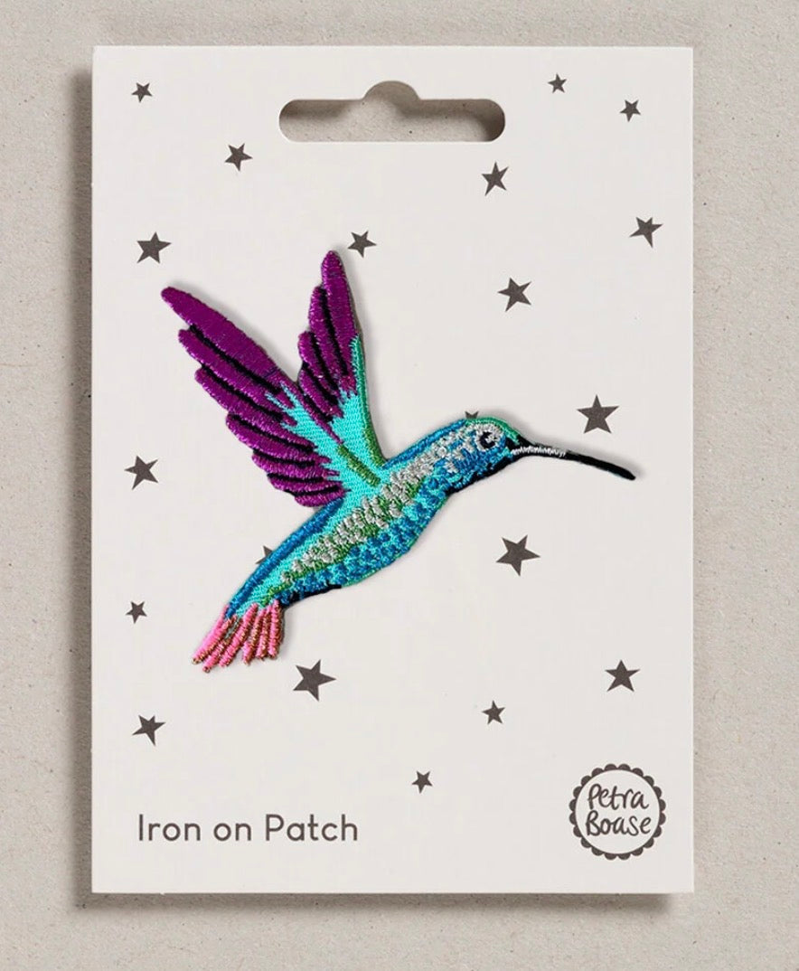 Humming Bird iron on patch