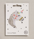 Glittery Unicorn Head iron on patch