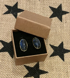 Labradorite earrings set in gold plated silver