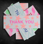 Pack of 6 thank you cards & envelopes-Stripes