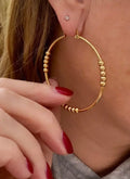 Wish beaded hoop earrings