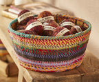 Recycled Round Metal Covered Baskets