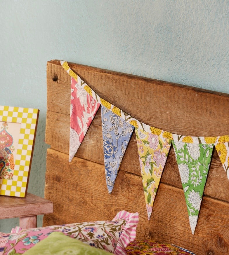Patchwork Block Print Bunting 250 x25 cm