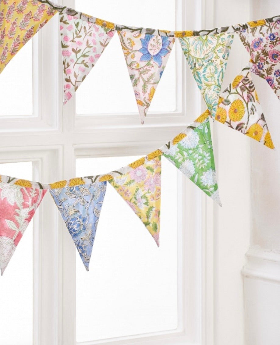 Patchwork Block Print Bunting 250 x25 cm