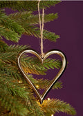 Gold Heart Decoration recycled Aluminium 9.5x10 cm