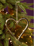 Gold Large Heart Decoration, rec aluminium 14 x15 cm