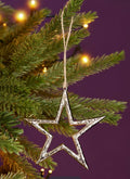 SIlver Star Decoration, rec aluminium 10 x 10.5 cm
