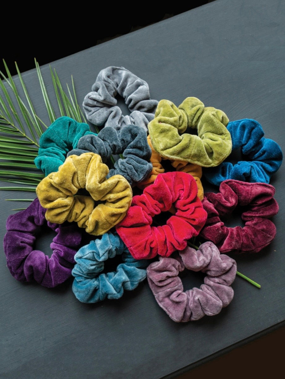 Cotton Velvet Scrunchies
