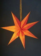 MUstard Velvet Star with glitter and LED’S