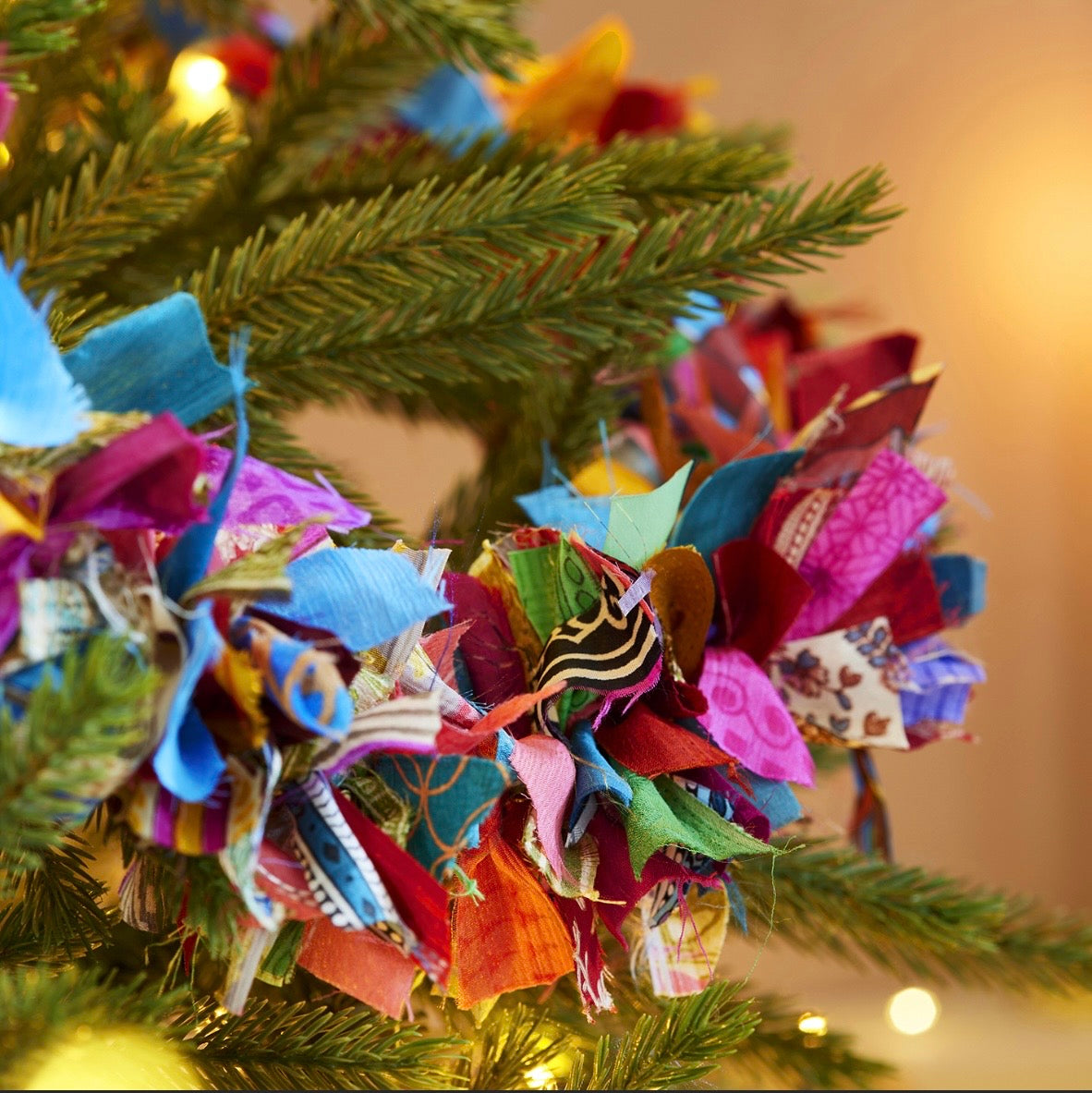 Recycled Sari Garland