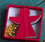 Multi Coloured Angel Garlands with gold thread 193 cm