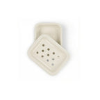 Enamel Soap Dish in Stone White