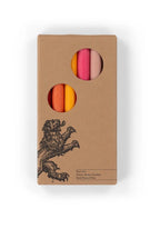 Solid Dinner Candles Mixed set of 6 Warm Rainbow Colours