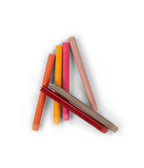 Solid Dinner Candles Mixed set of 6 Warm Rainbow Colours