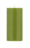 Tall Solid Pillar Candle , Olive Green