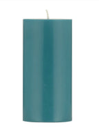 Tall Solid Pillar Candle , Petrol Blue