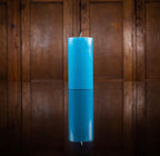 Tall Solid Pillar Candle , Petrol Blue