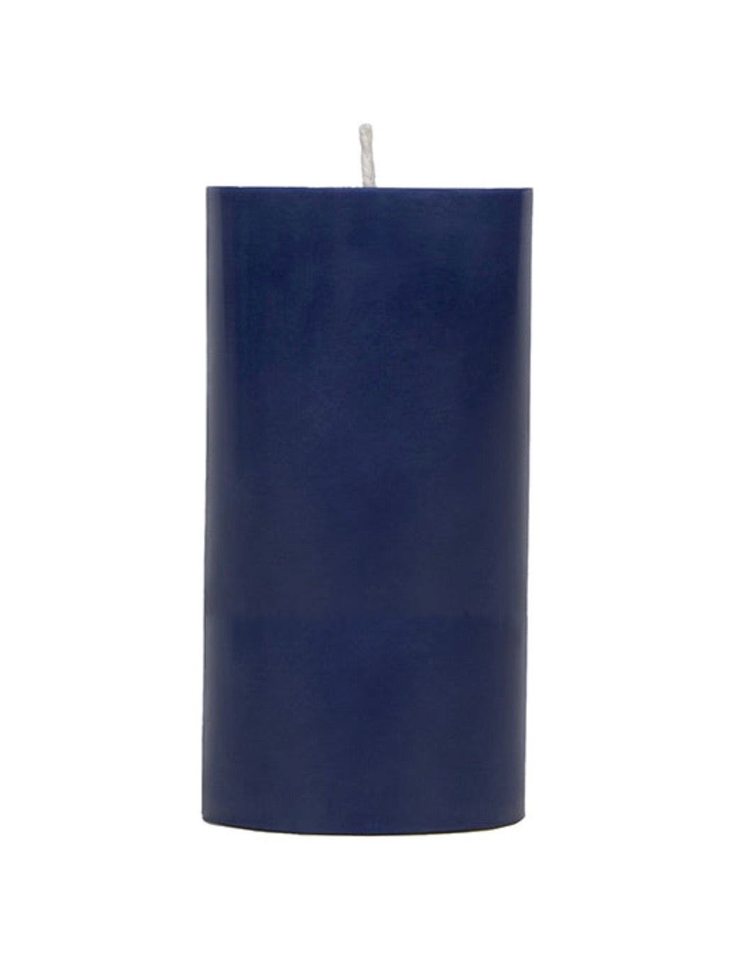 Tall Solid Pillar Candle , Midnight Blue