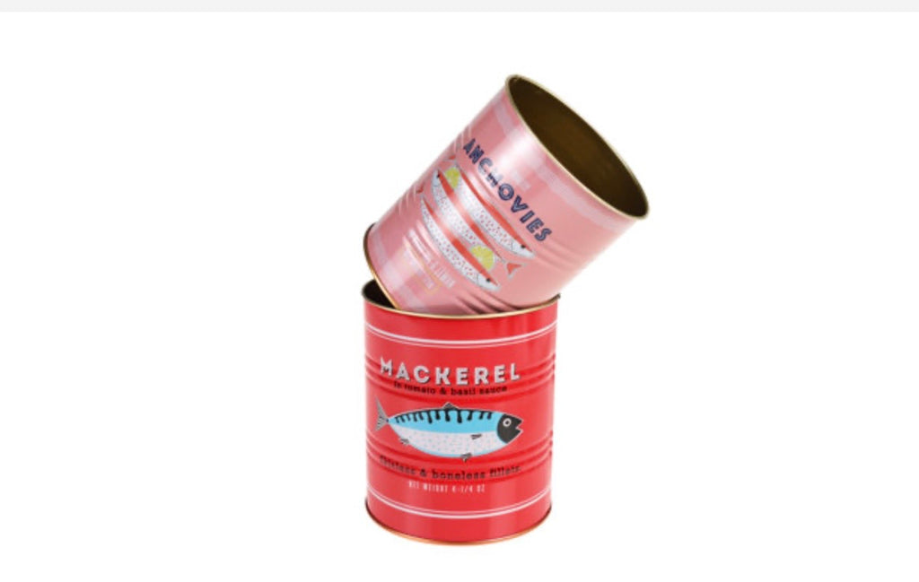 Tin Pots Mackerel/Anchovies multi use storage