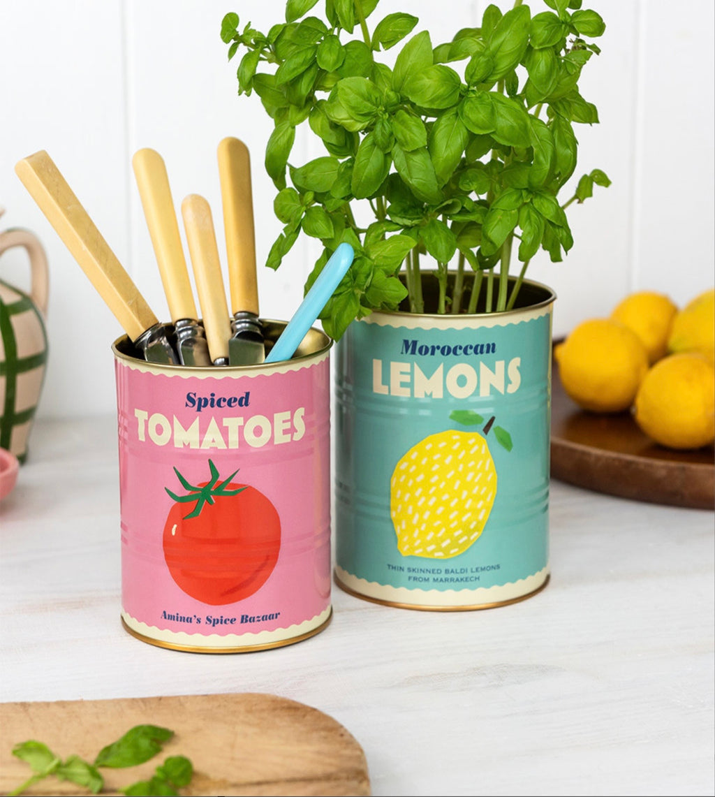 Tin Storage cans Lemon/ Tomato