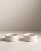 New Party Pet Bowl 16.5 cm set of 2 White