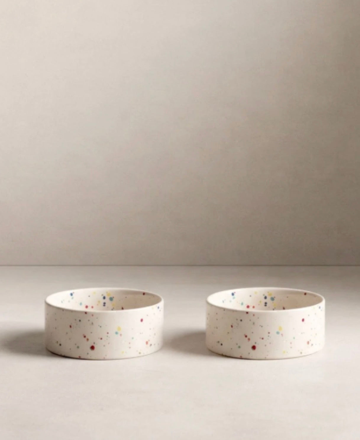 New Party Pet Bowl 16.5 cm set of 2 White