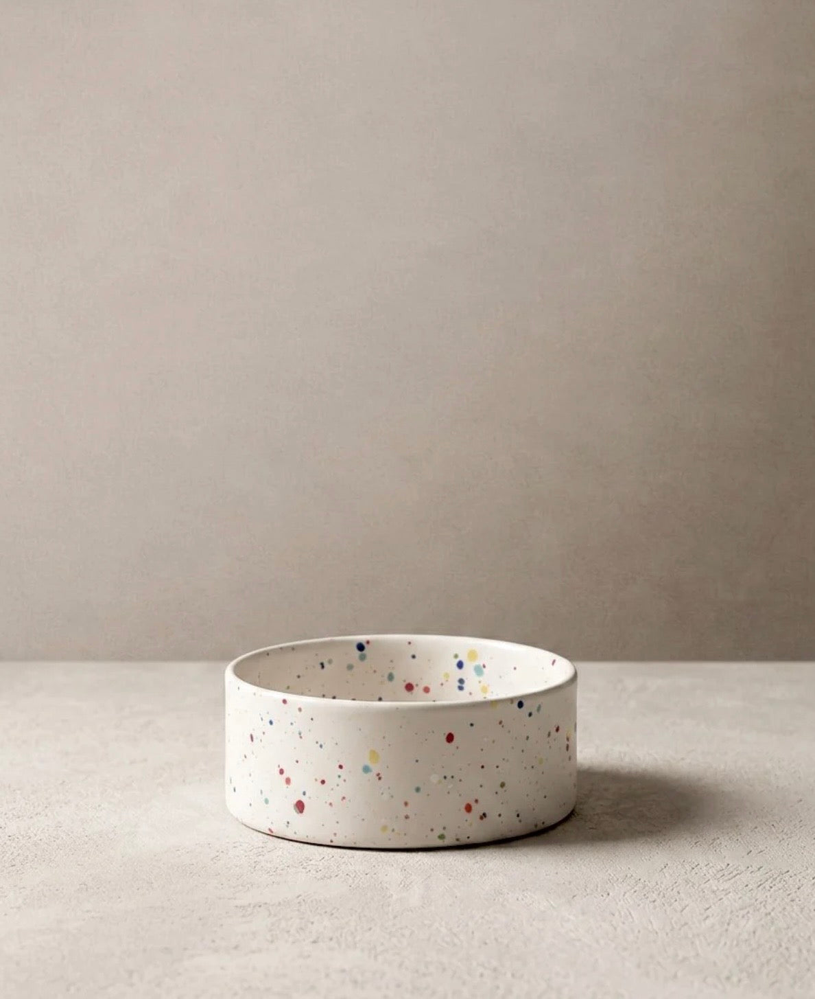 New Party Pet Bowl 16.5 cm set of 2 White
