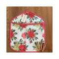 Proper Peg Bag. Large Red Rose  / Pink Trim