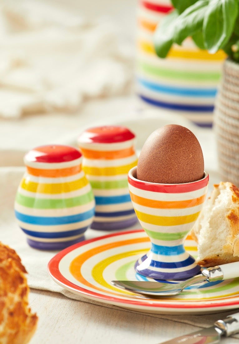 Hand Painted Rainbow Egg Cup
