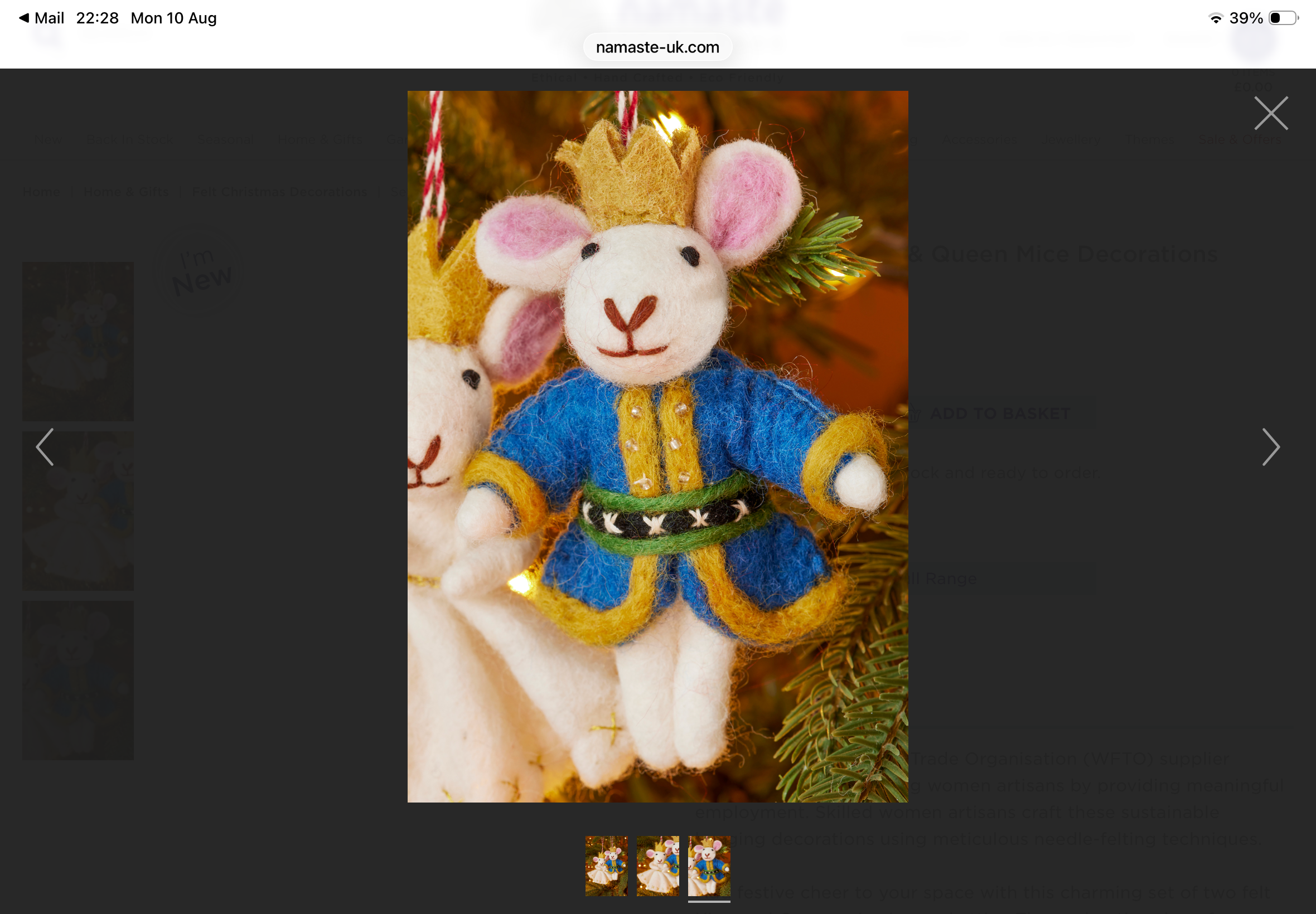 King and Queen Mice Decorations