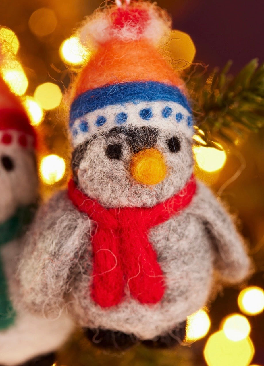 Hand Made Felt Penguin Decoration