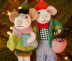 Handmade Decoration Cute MIce Christmas Shopping