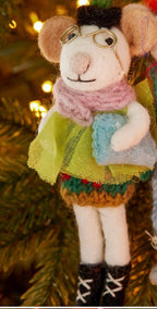 Handmade Decoration Cute MIce Christmas Shopping