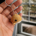 Mini Whale Hand Crochet Key Ring   Yellow Ochre