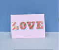Dandy Star Greetings Card-Love Gold Stripe