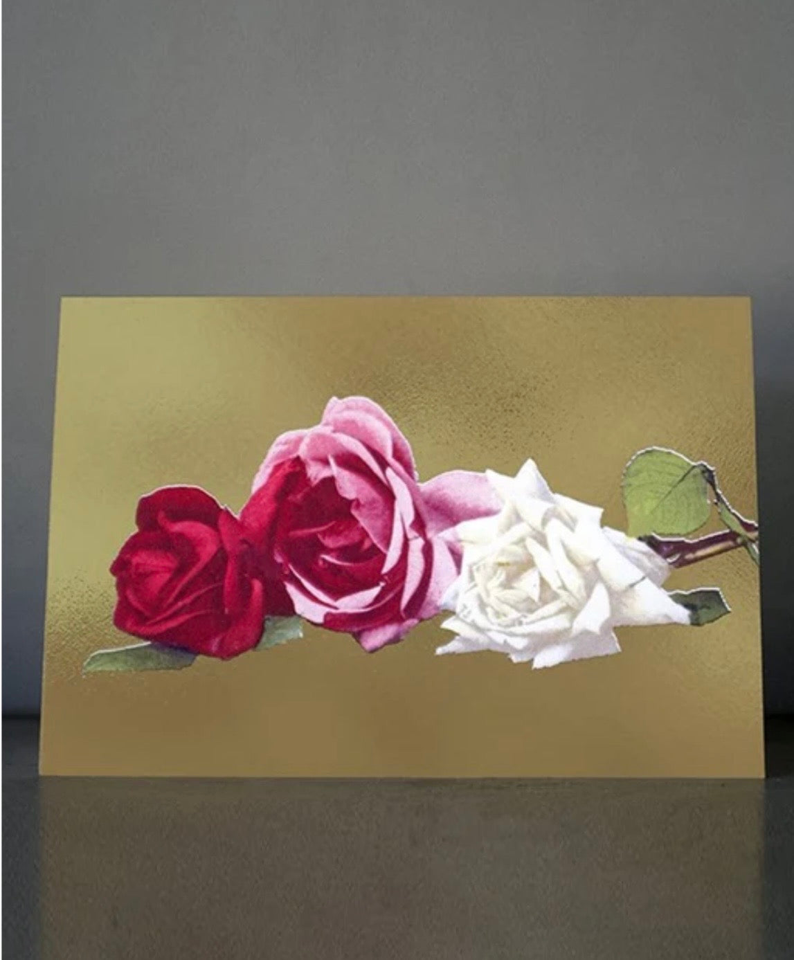 Dandy Star Greetings Cards Flowers on Gold or Silver Foil