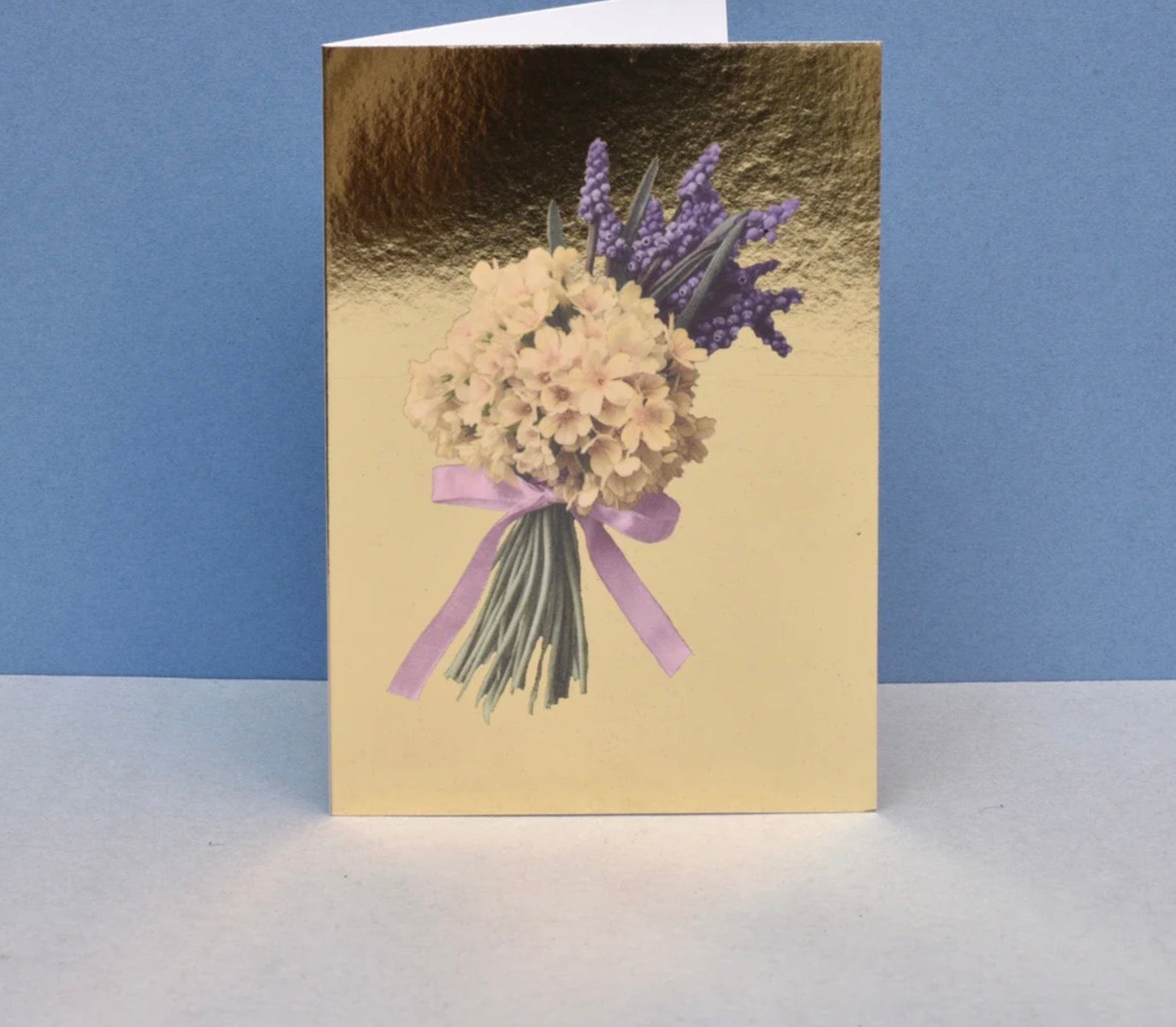 Dandy Star Greetings Cards Flowers on Gold or Silver Foil