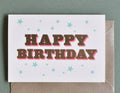 Dandy Star Greeting Card - Happy Birthday blue star