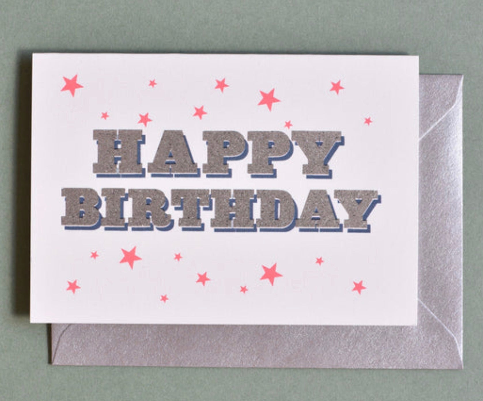 Dandy Star Greeting Card - Happy Birthday red star