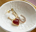 Patroula Gold Small Hoop earrings -Luck and Love