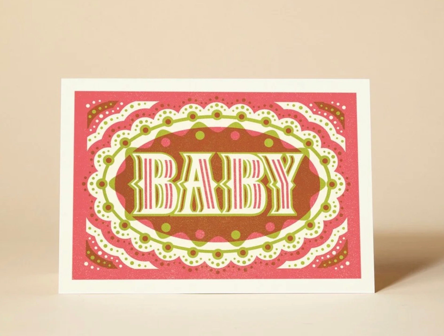 Greetings Card Pressed and Folded -New Baby