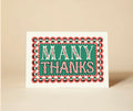 Greetings Card Pressed and Folded -Many Thanks