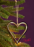Gold Heart Tree Decoration-Gold small