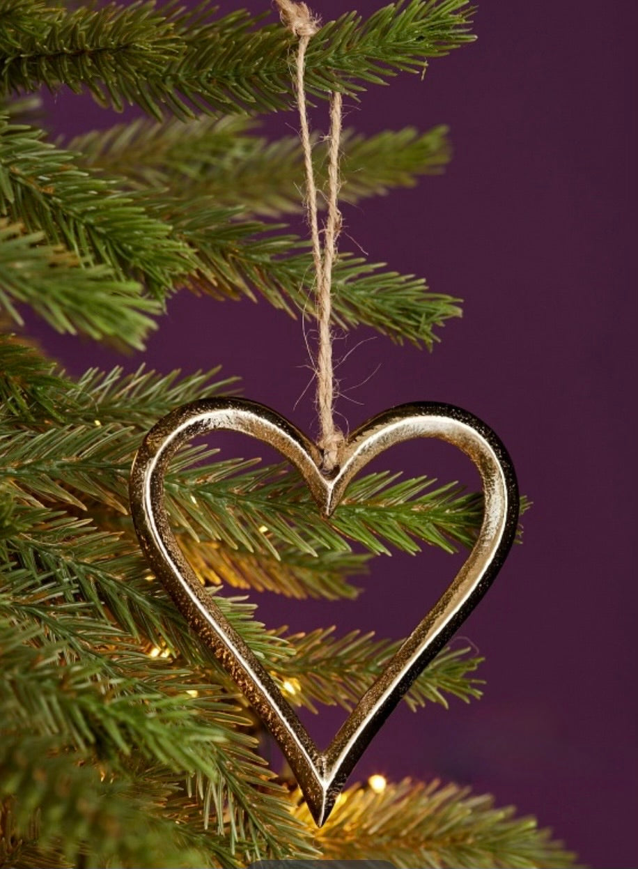 Gold Heart Tree Decoration  large