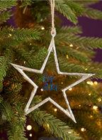 Tree Decoration Silver Star -Large